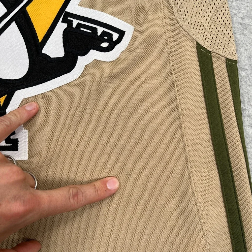 Adidas Pittsburgh Penguins Camo Veterans Day Practice Jersey Mens 52 / L Hockey